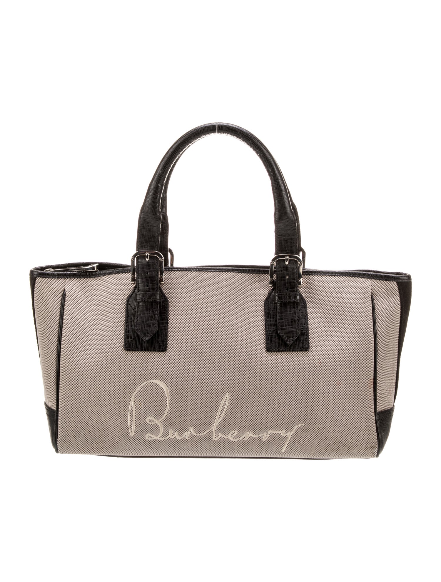Burberry Canvas Top Handle Bag